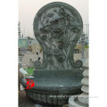 antique green stone carving flower wall fountain